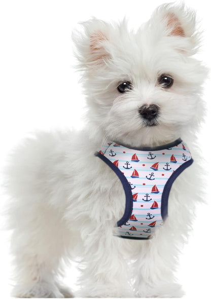 Mile High Life Step in Dog Harness for Small Dogs No Pull, Easy Get on Air Mesh Vest Harness, Adjustable Easy Closures Both Neck and Chest (White, XS Chest 11.4"-16.1")