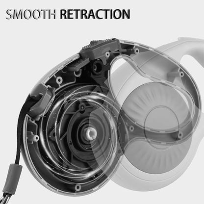 JSXD 360° Tangle-Free Retractable Dog Leash with One-Handed Brake, Pause, Lock, 10 ft Strong Nylon Tape Pet Walking Leash,Suitable for Cats, Small and Medium Dogs up to 66 lbs (Yellow, 10 ft)