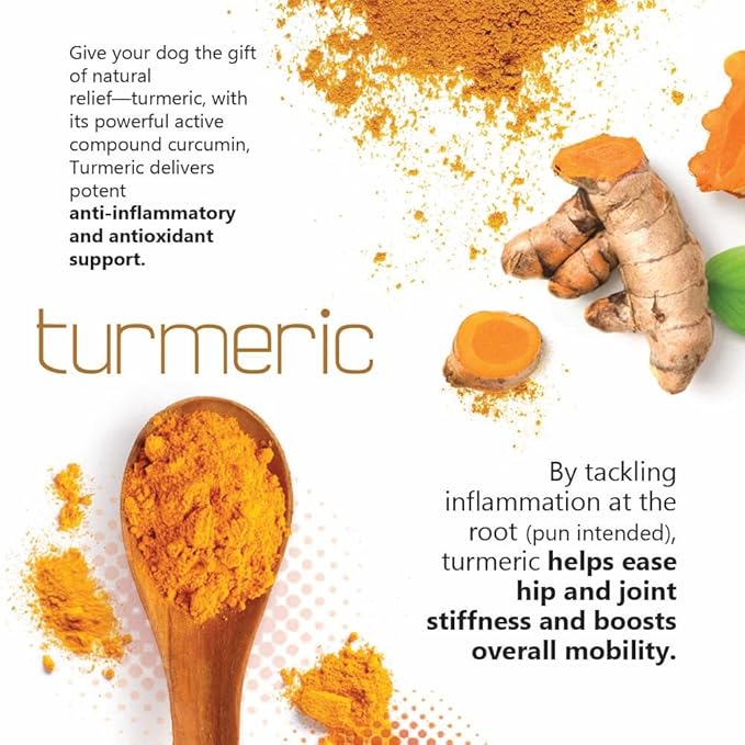 TS Joint Supplement Vet Formulated Pain & Inflammation Relief Treats Hip Dysplasia & Arthritis, Glucosamine, Chondroitin, Turmeric, MSM, HA, Creatine, Omega 3 EPA + DHA.120 Soft Chews