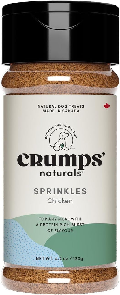 CRUMPS NATURALS Chicken Sprinkles 4.2oz, Dog Treats, Sprinkles, Toppers