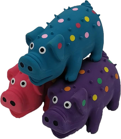 3 Pack 4 Inch Mini Latex Dog Squeaky Toys Goblet Pig Dog Toy for Mimi Small Dogs