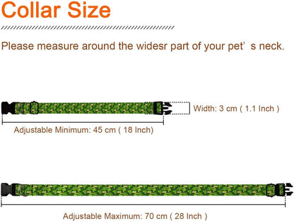 Shamrock Gold Coin St Patrick's Day Dog Collar Soft Pet Collars for Small Medium Large Breed Dogs Cats Puppy Kitten Terrier