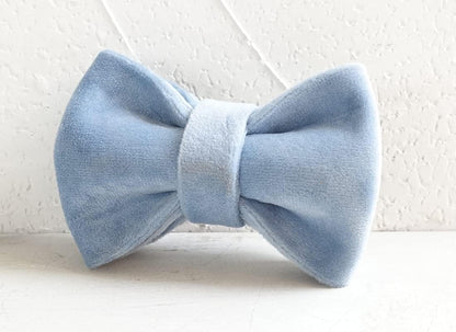 Cat Collar Personalized with Name Engraved and Bell, Customized Velvet Collars for Puppy Kittens (Sky Blue, L)