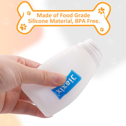 3 Pack Kitten Silicone Bottle Feeding Kit,Nipple & Feeding Kit for Kittens, Reusable Newborn Kitten Supplies, Suitable for Feeding Kitten, Puppy, Rabbit,Hamster (Yellow, Medium)