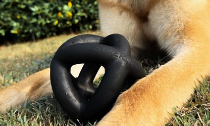 Tuff Pupper SuperChewy Extremely Tough Cage Ball for Dogs | Durable Heavy Duty Natural Rubber | Tough Chew Toy for Strong Chewers | Heavy Duty for Medium Large Breed | Strong but NOT Indestructible
