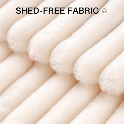 MEWOOFUN Cat Bed, Washable Beds for Indoor Cats, Cute Donut Bed Fluffy Pet Bed with Non-Slip Bottom, Calming Round Bed for Puppy and Kitten (Cream)