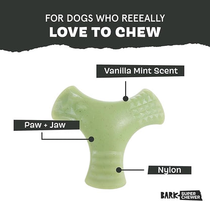 Barkbox Super Chewer Tough Dog Chew Toys for Aggressive Chewers, Dental Stimulating (Chopper - Small)