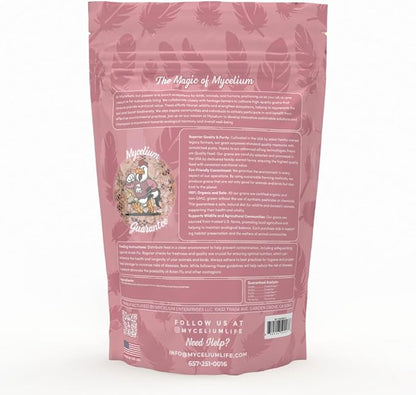 Mycelium Small Pet Bird Seed | Organic Bird Food for Conures, Cockatiels, Lovebirds | Premium Feed, Pumpkin, & Hulled Sunflower | Supports Skin & Feather Health | Non-GMO 5 lb Bag