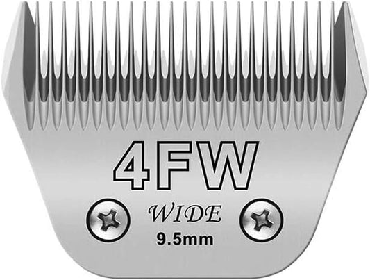 Wide Blades for Dog Grooming Blades Compatible with Andis Dog Clippers,4FW Dog Clipper Blades Compatible with Oster A5,Wahl km10 Dog Clippers for Horse Dog Cat Animals,Stainless-Steel Blade Sharp