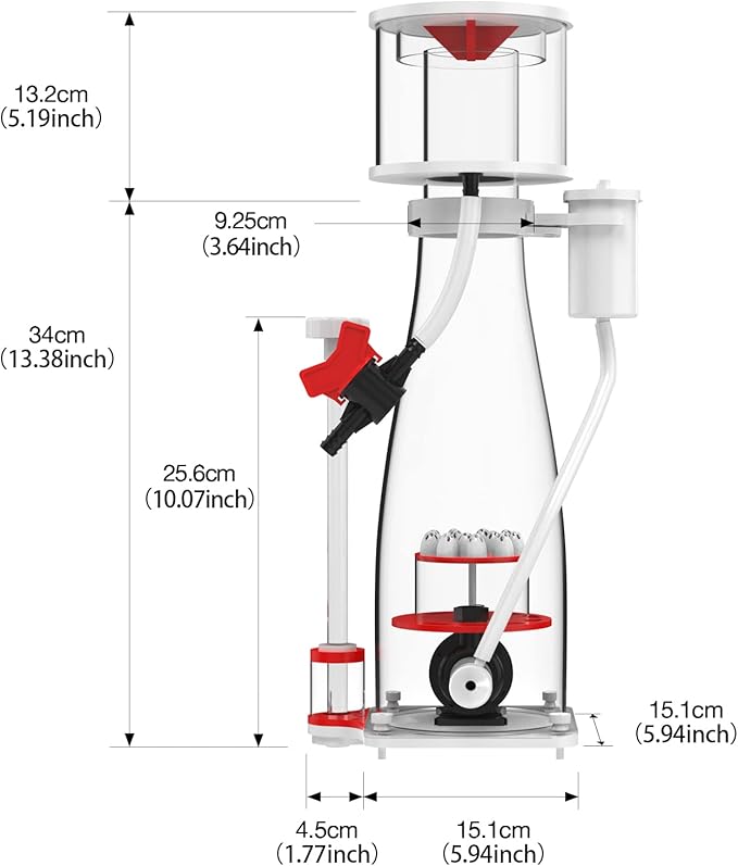 MagTool Aquarium in-Sump DC Protein Skimmer, with Controllable DC Pinwheel Pump for Up to105-135Gal Reef Tank (N130 Plus)