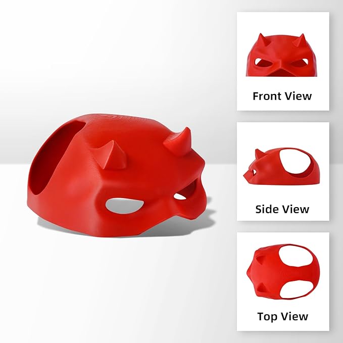 Cat Bat Mask Halloween Costumes Accessories for Cats, Cat Bat Cosplay Apparel (Medium, Red Devil)