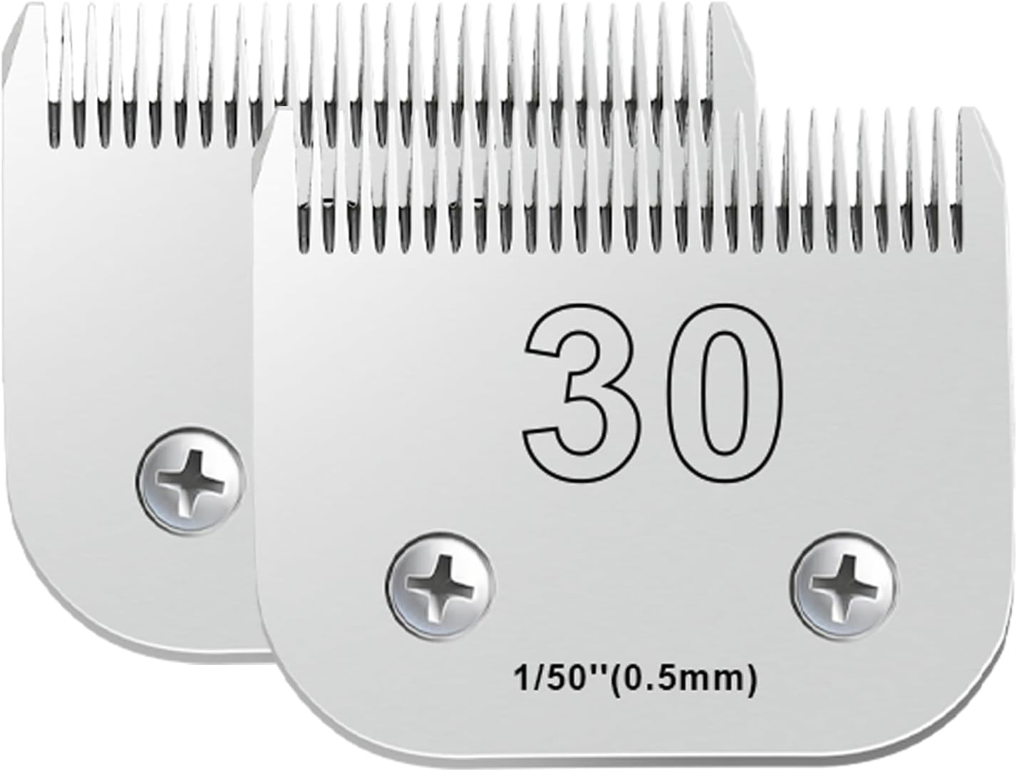 2PCS 30 Blades Dog Grooming Blades Compatible with Andis Dog Clippers,Dog Clipper Blades Compatible with Oster A5,Wahl km10 Dog Clippers for Animal Dog Cat Horse,Stainless-Steel Blade Sharp