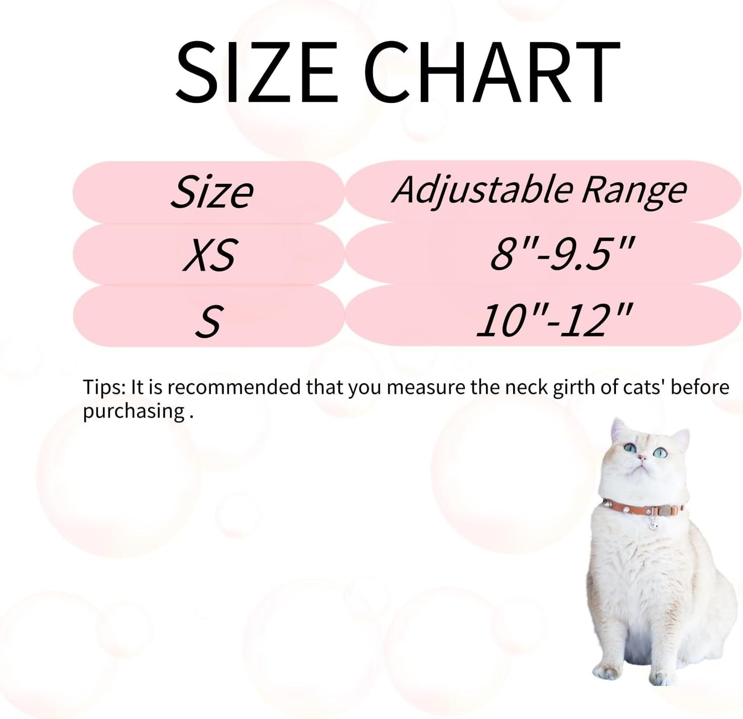 Spiked Cat Collar with Bells, Breakaway Genuine Leather Protective Collar for Kitty, Studs Spikes Punk Style Adjustable for Girl Boy Kittens Small Bunny Rabbit, 10"-12" Brown