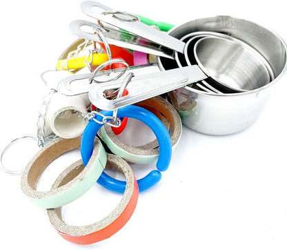 Stainless Steel Chewable Parrot Toys with Pullable Pots, Cardboard Rings - Durable Bird Toys for Medium and Large Parrots Amazons, Mini Macaws, African Greys, Cockatoos, Eclectus