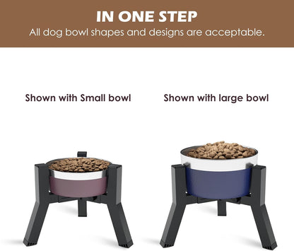 Elevated Dog Bowl Stand for Small Dogs, Adjustable Width 5-8", Raised Dog Food Water Bowls Holder, Bowl Not Included