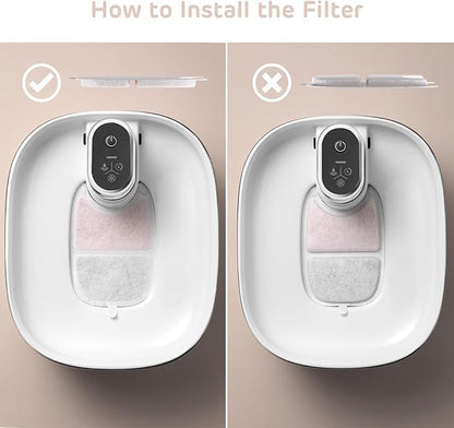 iPettie Water Fountain Filters Kits for Runway Stainless Steel Cat Water Fountain, IP-WF-S04-F8