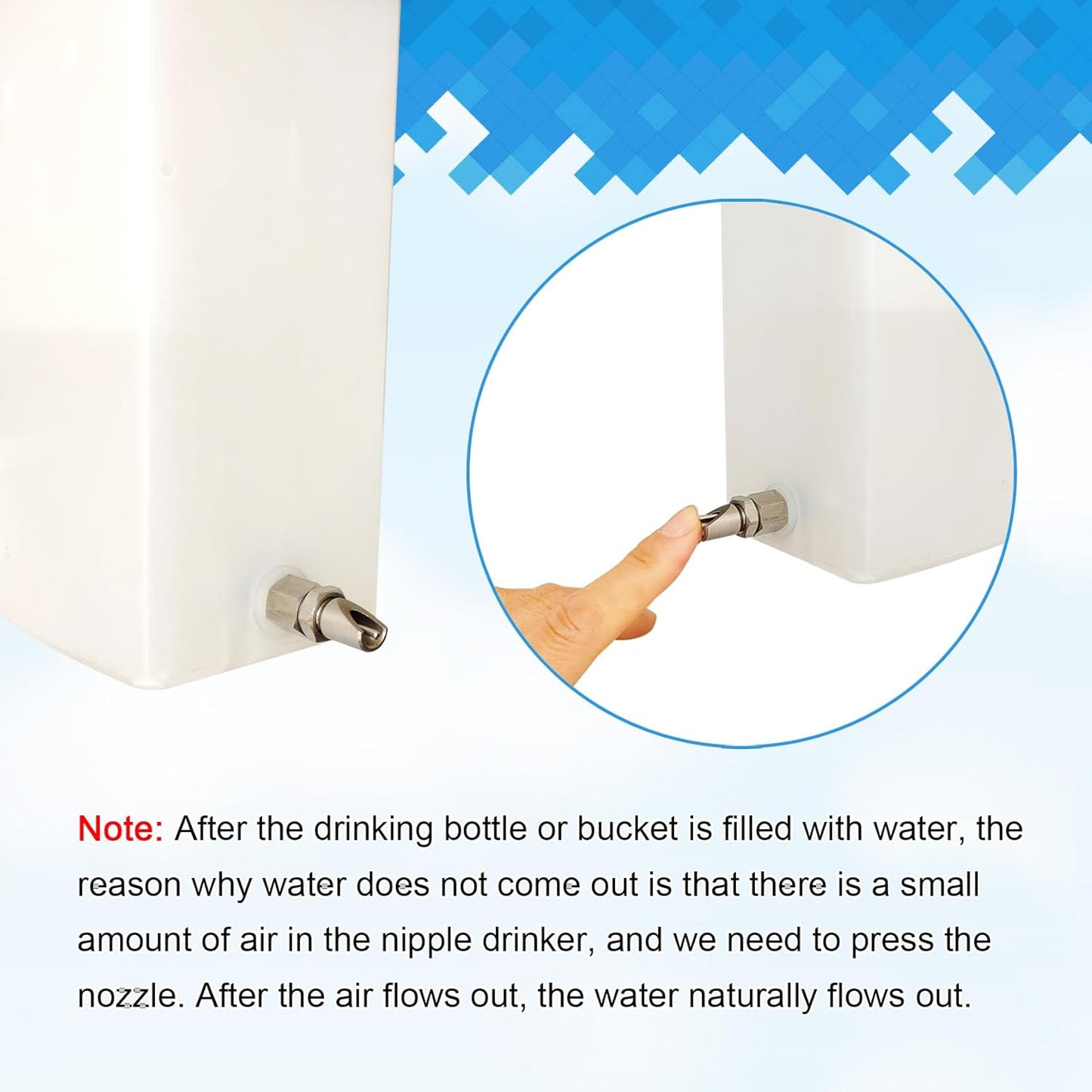 32oz No-Drip Rabbit Waterer Stainless Steel Nipple for Small Animal Rabbit Waterer for Small Pet/Bunny/Ferret/Hamster/Guinea Pig (1L) (cy-tzwsq, xbh1)