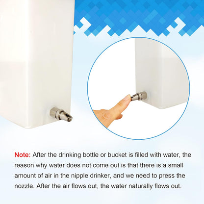 32oz No-Drip Rabbit Waterer Stainless Steel Nipple for Small Animal Rabbit Waterer for Small Pet/Bunny/Ferret/Hamster/Guinea Pig (1L) (cy-tzwsq, xbh1)