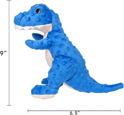 DODODOLA Dog Toys Dinosaur Dog Toy Blue Stuffed Animals Chew Toy Plush Squeaky Dog Birthday Toys for Small Large Big Dogs