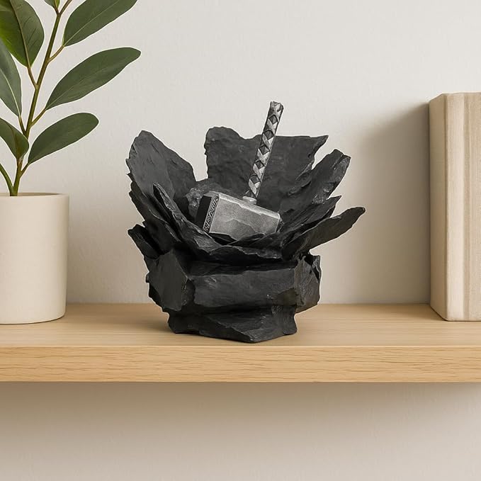 Aquarium Decoration for Fish Tank Thor’s Hammer Resin Aquarium Ornament Decorative Fish Tank Decor for Aquascaping Hiding Resting Betta Shrimp Cichlid