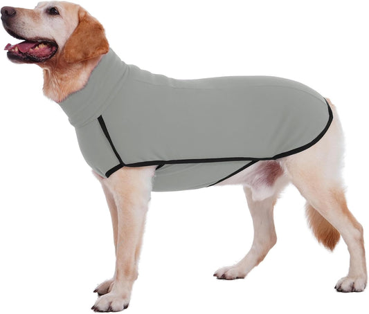 ROZKITCH Dog Winter Coat Soft Pullover Pajamas, Pet Windproof Warm Cold Weather Jacket Vest Cozy Jumpsuit Apparel Outfit Clothes for Walking Sleep Grey 3XL