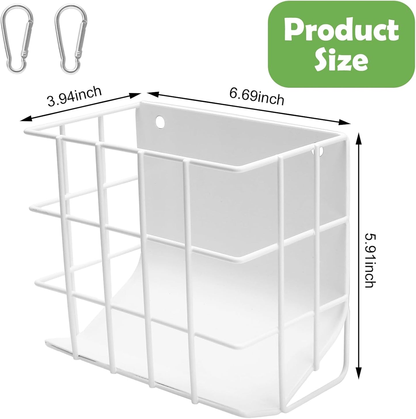 Rabbit Hay Feeder with Heavy-Duty Metal Frame Rabbit Hay Holder, Bunny Hay Feeder Guinea Pig Hay Holder,for Rabbits Guinea Pigs Bunny Chinchillas and Small Animals (White)