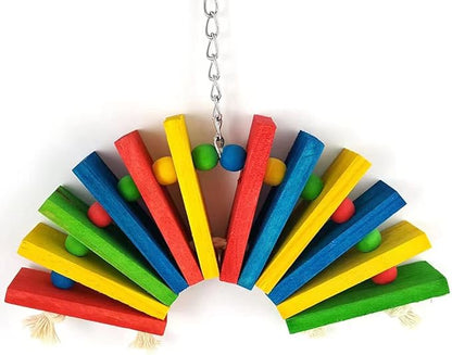 YF-ANEN Bird Chew Toys - Parrot Cage Bite Toy Wooden Blocks Bird Parrot Toy for Small and Medium Cockatoos and Various Birds