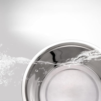 YINGFAN Dog Bowls 2 Pack Durable Heavy Duty Stainless Steel Dog Bowls Non-Slip Basic Bowl for Dogs with Rubber Base (Holds 2 Cups)