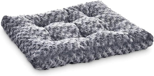 Amazon Basics Cat and Dog Bed and Crate Pad, Machine Washable, Indoor, 29 x 21 x 3 inches, Gray