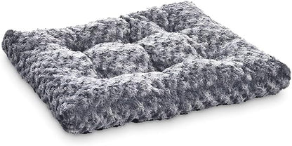 Amazon Basics Cat and Dog Bed and Crate Pad, Machine Washable, Indoor, 35 x 23 x 3 inches, Gray