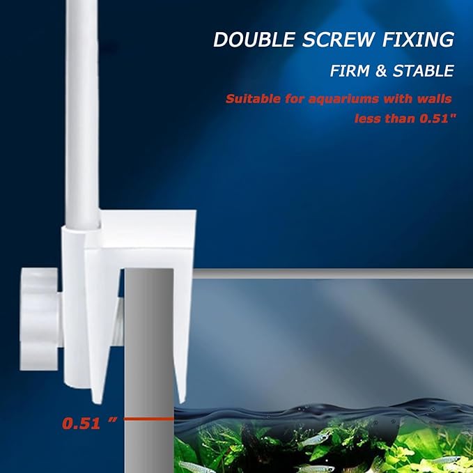 LED Aquarium Light Full Spectrum Clip Fish Tank Light Plants Light 360° Adjustable 2 Light Bar Super-Bright 8W Suitable for 20-40 Gal Fish Tank