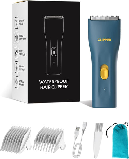 Prowerful Home Professional Dog Grooming Kit Clipper Low Noise USB Rechargeable Gifts for Dog Cat Green,TS006