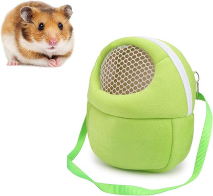 Pet Carrier Backpack for Small Animals, Travel Handbag for Cat, Puppy, Guinea Pig, Hedgehog, Hamster (Green, S)