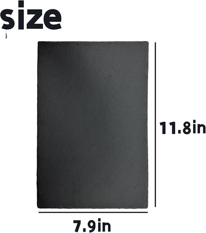 Reptile Basking Platform Turtle Rock Plate 11.8''X7.8'' Feeding Platform Food Bowl Slate Dish Bathing Rock Resting Terrace for Lizard Bearded Dragon Chameleon Gecko Snake Frog Newt