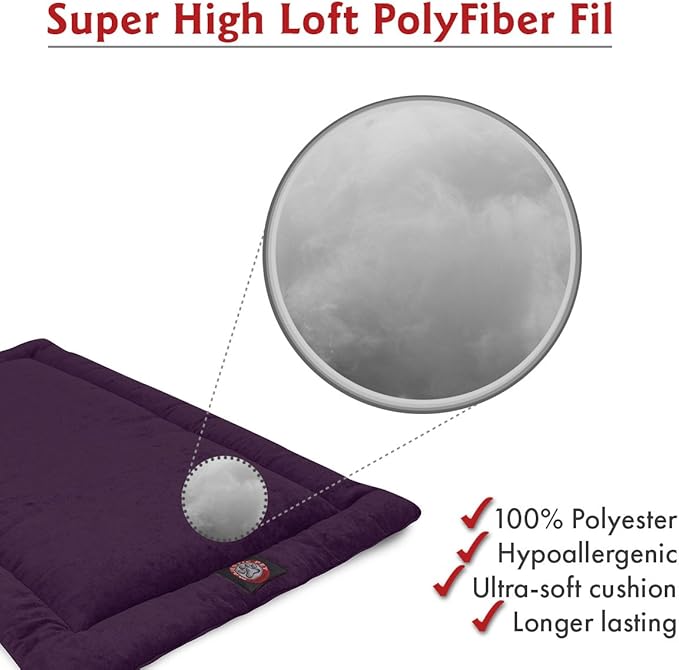 36" Villa Aubergine Purple Crate Dog Bed Mat By Majestic Pet Products