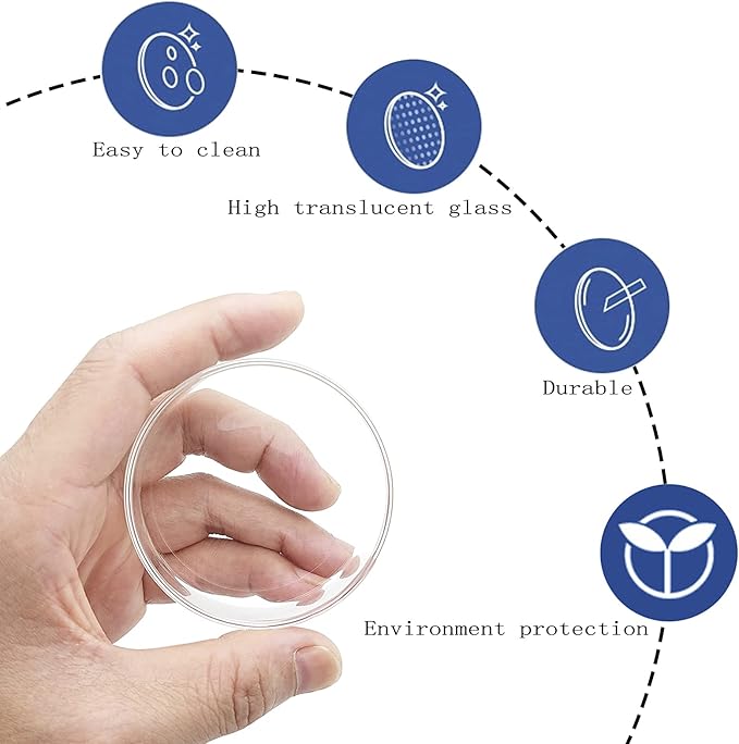 Aquarium Shrimp Feeder Dish Glass Fish Tank Feeding Bowls, 2pcs Square Glass Food Bowl (60mm), 1pcs Round Fish Feeding Bowls with Suction Cups (60mm)