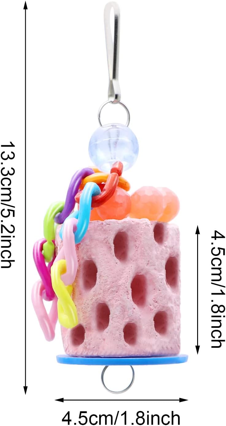 Bird Beak Grinding Parakeet Treats Bird Calcium Chewing Toy for Budgies Parakeet Cockatiel Conure Hamster (Random Color) (Small (1 pc))