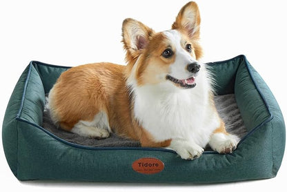 Orthopedic Dog Beds for Medium Dogs, Durable Egg Crate Foam Sofa Dog Bed wit Washable Removable Cover,Waterproof Lining,Pet Bed for Large Dogs (Olive Green, 31.5" L x 25.2" W x 7" Th)