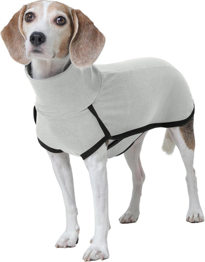 ROZKITCH Dog Winter Coat Soft Pullover Pajamas, Pet Windproof Warm Cold Weather Jacket Vest Cozy Jumpsuit Apparel Outfit Clothes for Walking Sleep Grey XS