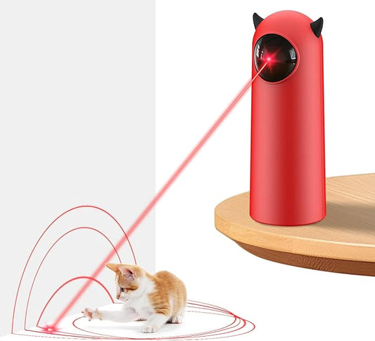 Laser Cat Toys for Indoor Cats, [2025 Newly Upgraded] Real Trajectory Motion Activated Cat Toy, Automatic Laser Pointer Interactive Automated Cat Toys for for Bored Indoor Adult Cats/Dogs/Kittenes