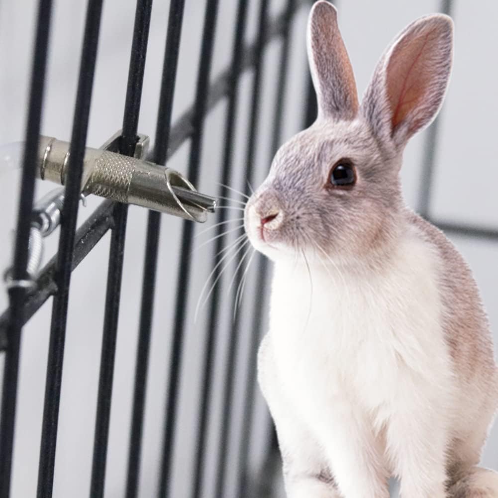 50PCS Automatic Water Rabbit Nipple Drinker Feeders for Rabbit Guinea Pig Ferret Rat Mouse Poultry Watering System (Red)