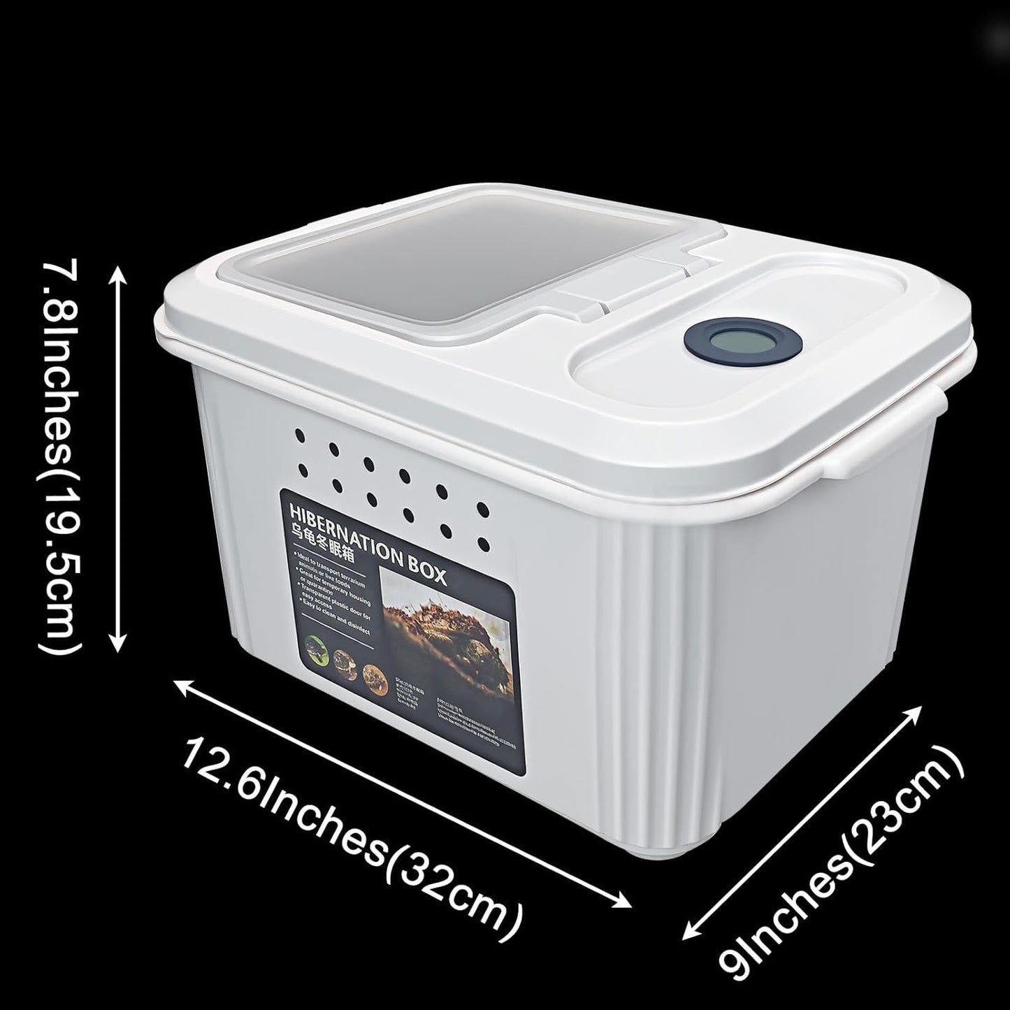 Winter Tortoise Habitat Kit,Turtle Tank Accessories,Turtle Tank Accessories,Snake Hide,Small Animals Hide with Hygrometer Thermometer,Apply to Frogs,Snakes,Lizards,Tortoise.