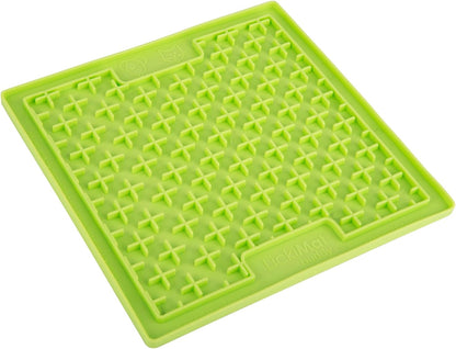 LickiMat Classic Buddy, Cat Slow Feeder Lick Mat, Boredom Anxiety Reducer; Perfect for Food, Treats, Yogurt, or Peanut Butter. Fun Alternative to a Slow Feed Cat Bowl or Dish, Green