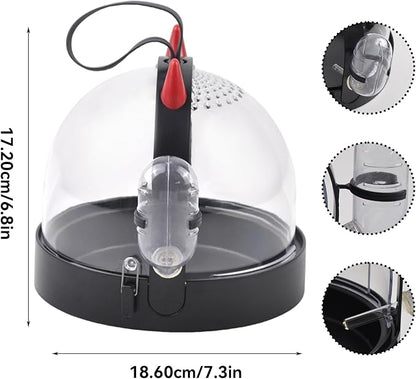 Portable Hamster Cage Travel Bag, High Permeability Hamster Travel Carrier with Water Bottle Small Pet Hamster Travel Carrier Cage for Hamster Gerbils Mice Guinea Pigs Sugar Glider(Black)