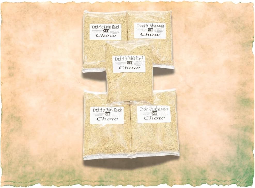 Cricket & Dubia Roach Feed Kit – 5 lb (5 Individually Wrapped Bags) – Premium Gut-Loading Diet for Feeder Crickets, Dubia Roaches, Reptiles, Amphibians, Lizards – GT Country Living