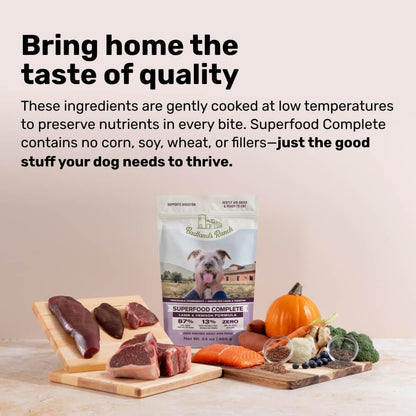 BADLANDS RANCH - Superfood Complete, Air-Dried Adult Dog Food - High Protein, Zero Fillers, Superfood Nutrition by Katherine Heigl (64 oz., Lamb & Venison)