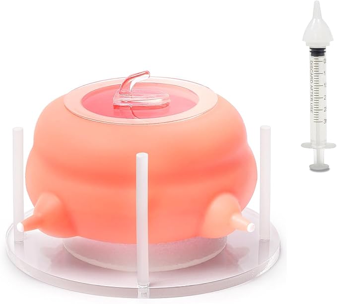 Nursing Nipple for Multiple Kittens, Puppy Feeders for Multiple Puppies with Support Base,Smooth Flow Nipple for Puppies,Ideal Replacement for Kitten Bottle Feeding Kit,400ml Capacity(Pink)