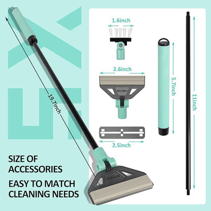 UPETTOOLS Aquarium Algae Scraper Cleaner with 5 Stainless Steel Blades – Fish Tank Glass Cleaning Brush for Easy Tank Maintenance