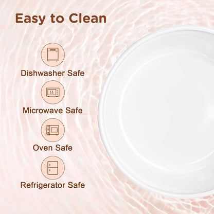 SPUNKYJUNKY Ceramic Dog Bowl Set with Acacia Wood Stand Raised for Small Medium Sized Dog (Shallow, 15.5cm)