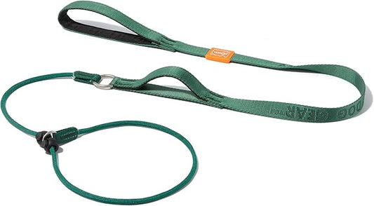 Howgo Dog Slip Lead Dog Leash, Training Lead, No-Pull Slip Leash and Collar, Heavy Duty & Durable Nylon, Padded Handle, for All Breeds (Green, 5FT)
